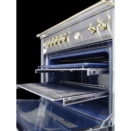 Interior dos Fornos: esmaltados na elegante cor azul.