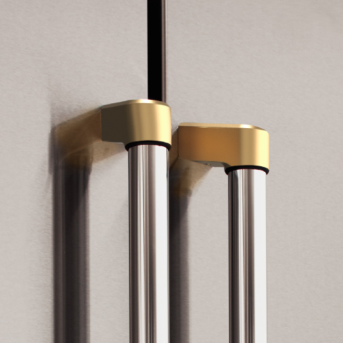 Puxadores com Suportes Banhados a Ouro: de alto brilho, recebem um tratamento de proteção para uma apresentação sempre impecável em sua cozinha.