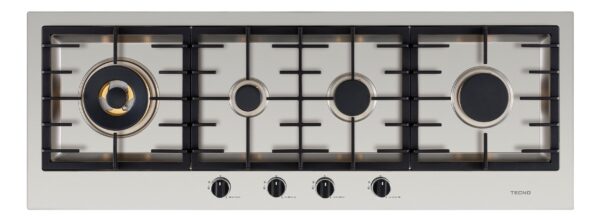 Queimadores Maiores nas Laterais: sua posição faz com que ao utilizá-los com 2 panelas de grandes dimensões não se ocupe todos os espaços do cooktop.