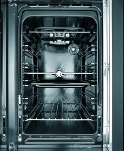 Forno Auxiliar: com 35 litros, tem funcionamento ultra-rápido e 4 funções que incluem o grill churrasqueira por infravermelho.
