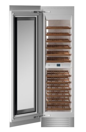 adega_para_revestir_bertazzoni_wc605blp2t_site.jpg Adega para revestir Bertazzoni WC605BLP2T para 80 garrafas e abertura de porta para a esquerda.