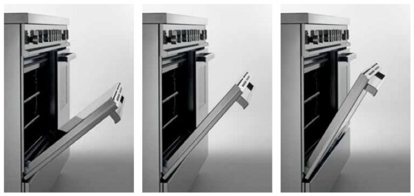 Soft Motion: sistema que mantem a porta do forno parada em qualquer posição e realiza seu fechamento de forma suave e segura.