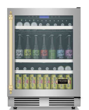 Cervejeira Tecno Vintage TR14CVDD V2 de 60 cm em inox escovado.