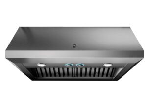 Coifa de parede e de embutir Ber Calabria 91 de 91 cm em inox escovado.