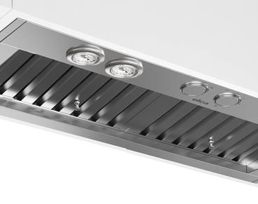 Filtros Baffle Profissionais: em aço inox, filtram e armazenam grande quantidade de gorduras nos coletores proporcionando sempre uma alta performance de sucção sem obstrução dos filtros e uma maior segurança ao flambar alimentos. Os filtros podem ser lavados em lava-louças.