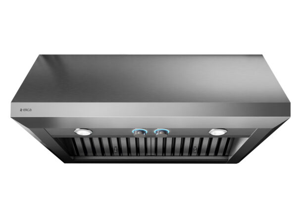 Coifa de parede e de embutir Elica New Calabria 91 de 91 cm em inox escovado.
