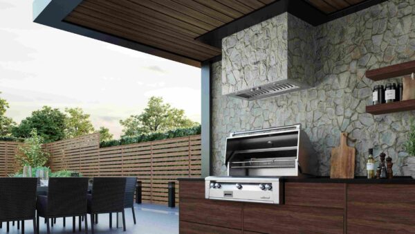 Aplicação com Churrasqueiras a Gás: equipada com filtros baffle profissionais inclinados que permitem preparar alimentos com um elevado fluxo de ar, seu design interno em formato de “S” filtra e armazena grandes volumes de gordura, ideal para churrasqueiras.
