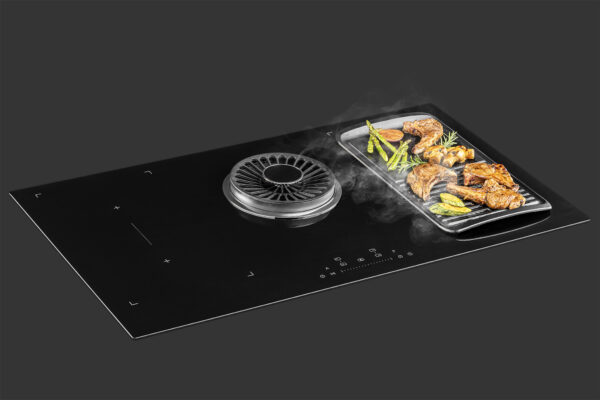 Função Bridge: proporciona a mesma quantidade de calor em ambas as zonas de aquecimento nas laterais do cooktop, ideal para cozinhar com panelas maiores ou com chapas para grelhados.