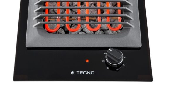Painel de Controle Frontal: maior praticidade e segurança ao preparar alimentos grelhados no cooktop. Ao atingir a potência selecionada o led laranja no painel se apaga para um controle mais preciso ao grelhar.