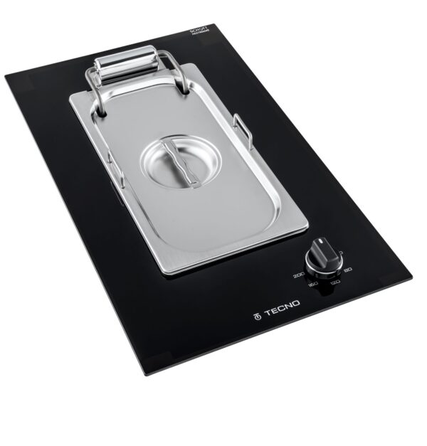 Mesa Vitrocerâmica Nextrema Semi Filo: resiste a choques mecânicos, choques térmicos de até 820 ºC e a temperaturas de até 950 ºC, produzida na Alemanha. Se integra com mais elegância sobre a bancada por ter uma altura de apenas 6 mm.