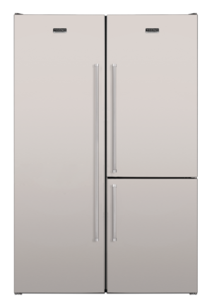 duo-600-p-1.png Refrigerador de piso e de embutir Tecno Professional DUO 600 P com 122 cm em inox escovado.