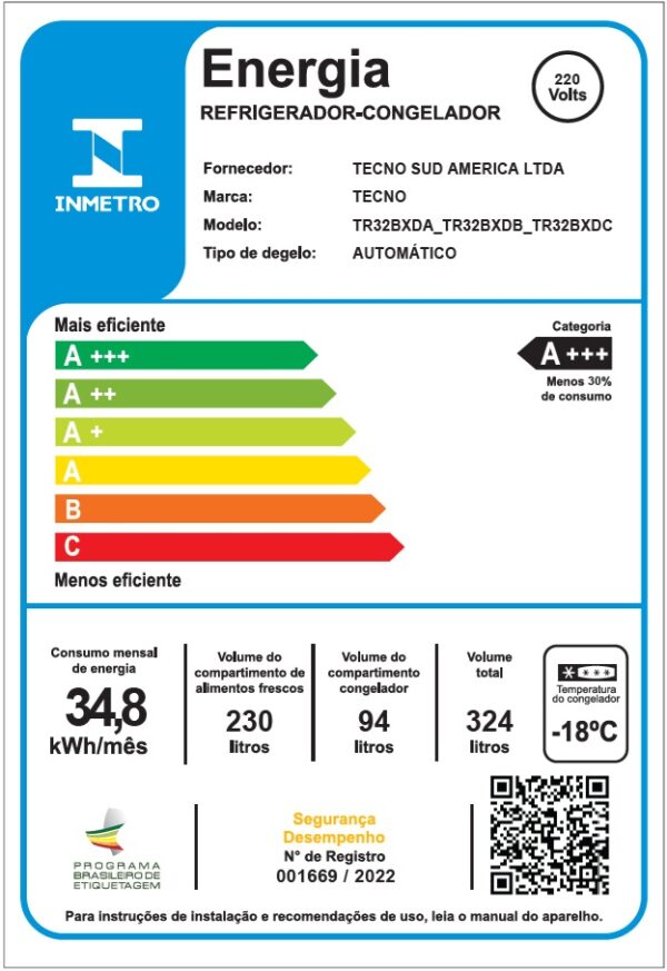 Etiqueta Nacional de Conservação de Energia.