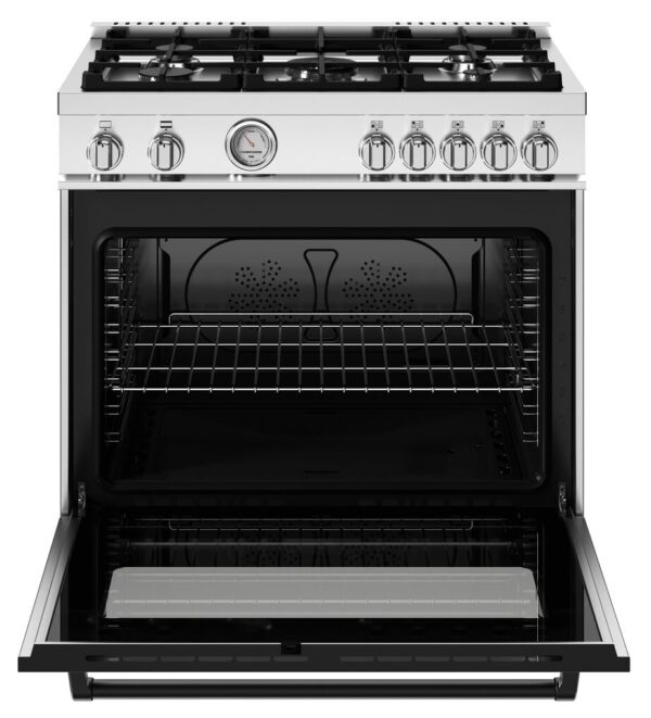 Forno Ventilado a Gás de 169 l: o maior da categoria com 7 alturas de preparo e 5 versáteis funções que tornam mais rápido e fácil assar, grelhar e gratinar os alimentos com melhores resultados culinários.