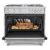 Forno Ventilado a Gás de 142 l: com amplo espaço interno e 5 versáteis funções que tornam mais rápido e fácil preparar todos os tipos de alimentos: bolos e pães, assar rápido, gratinar, churrasco e descongelar.