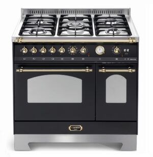 Fogão LOFRA Dolcevita RNMD96MFTE/CI de 90 cm na cor preto fosco..