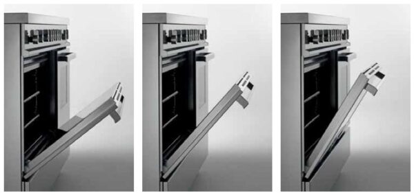 Soft Motion: sistema que mantem a porta do forno parada em qualquer posição e realiza seu fechamento de forma suave e segura.