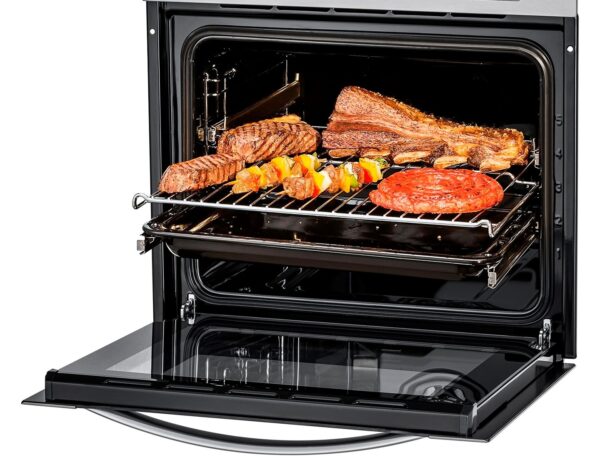 Churrasqueira com Grill infravermelho: permite fazer deliciosos churrascos, grelhados e gratinados rapidamente e sem fumaça.