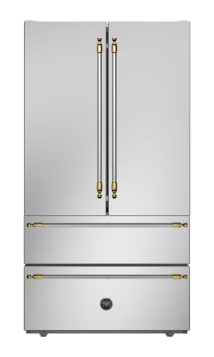 Refrigerador Bertazzoni PRO REF36 FDFIXNV2 de 91 cm e portas em inox escovado.