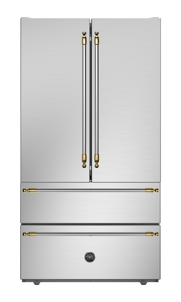 Refrigerador Bertazzoni PRO REF36 FDFIXNV2 de 91 cm e portas em inox escovado.