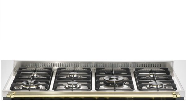 Ampla Mesa: de 120 cm de largura equipada com 7 queimadores profissionais a gás.