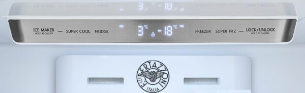 Painel Digital Touch: elegante, sem frestas e todo acionado por toque. Facilmente apresenta e controla todas as funções do refrigerador.