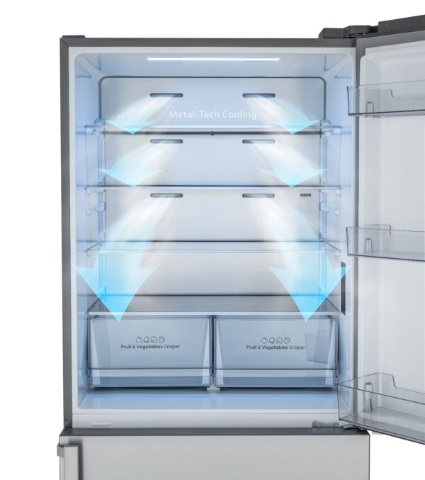 Surround Cooling System: saídas de ar frio em cada prateleira garantem a mesma temperatura por todo o compartimento refrigerado para conservar melhor os alimentos.