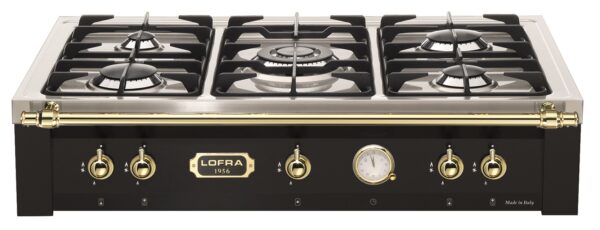 Rangetop LOFRA Dolcevita TRNM96/5 preto fosco com 90 cm de largura.