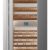 Adega em inox Bertazzoni Heritage HER WC605BLX2T para 80 garrafas e abertura de porta para a direita.