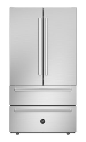 Refrigerador Bertazzoni PRO REF36 FDFIXNV2 de 91 cm e portas em inox escovado.