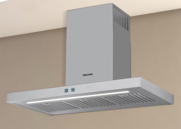 Aço Inox Escovado: sua superfície lisa sem porosidade torna fácil e rápido manter a coifa sempre limpa.