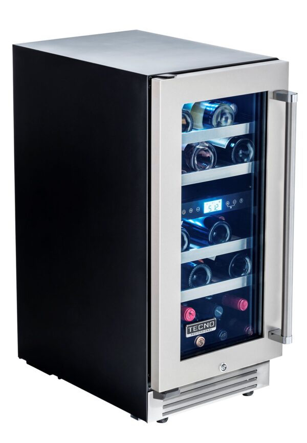 Grande Capacidade Interna: armazena 23 garrafas de 750 ml tipo Bordeaux.