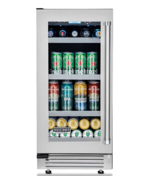 Cervejeira Tecno Professional TR08CVDB de 38 cm em inox escovado.