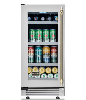 Cervejeira Tecno Vintage TR08CVDBV2 de 38 cm em inox escovado.