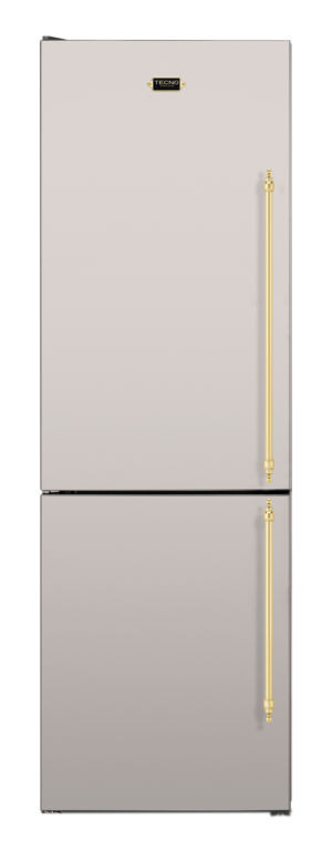 Refrigerador de piso e de embutir Tecno Vintage TR32 BXDC V2 com capacidade de 324 l.