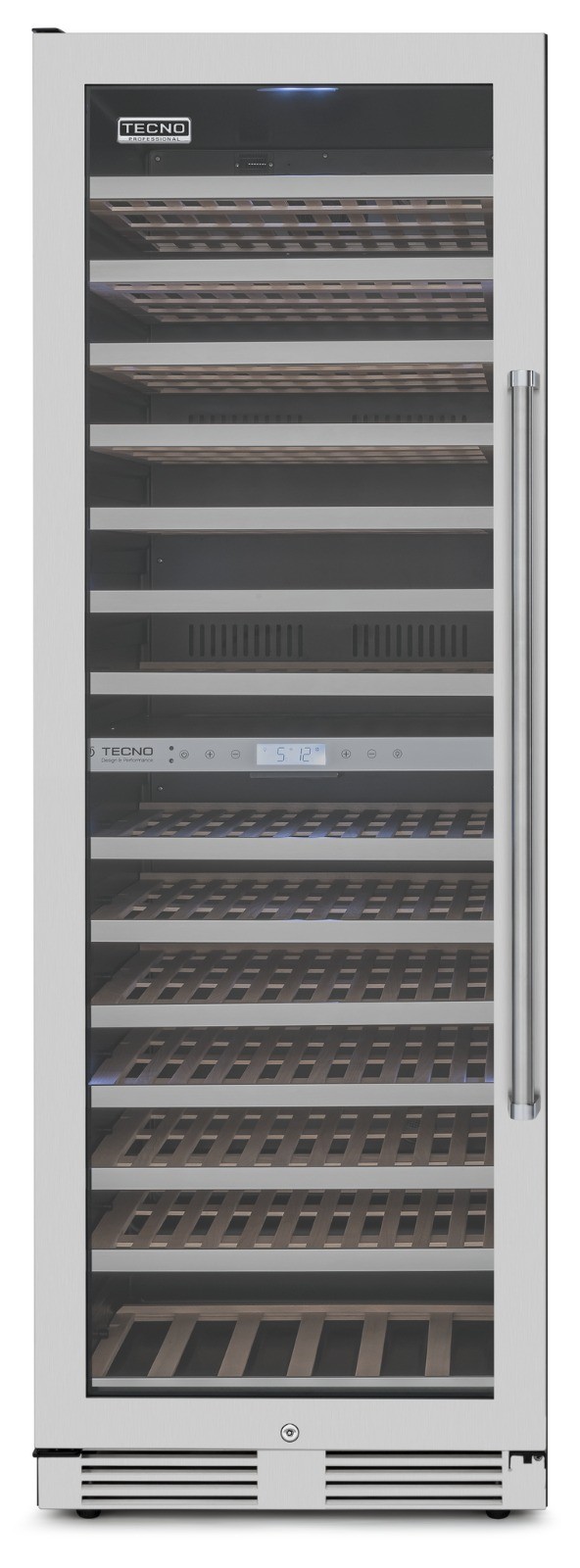 Adega Tecno Professional TR43 AVDH de 60 cm em inox escovado.