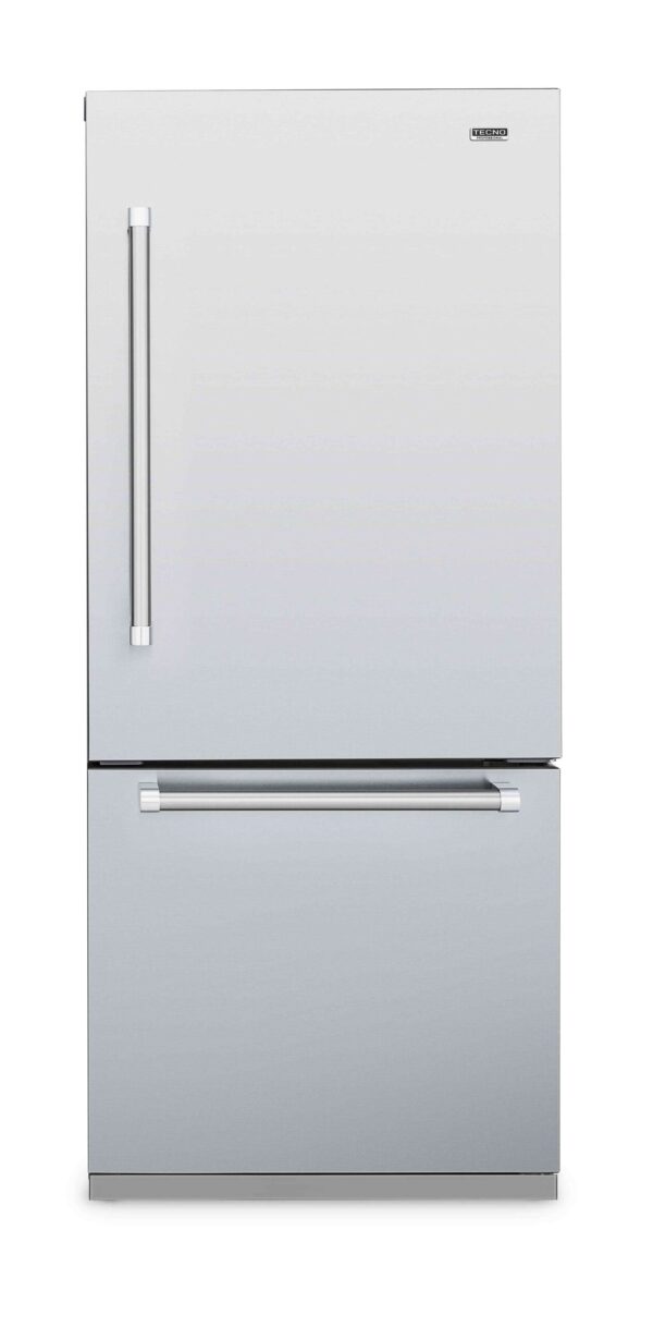 Refrigerador Tecno Professional TR44 BXDA de 76 cm com portas em inox escovado.