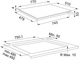 Cooktop de indução Mythos FMY 808 77x51 c/8 áreas de cocção