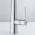 Misturador Monocomando de mesa Icon cor inox com bica em L alta extensível