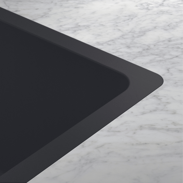 Cuba de Sobrepor ou Rente a Pedra Maris Bowl Fragranite Preto Onyx Franke 72x40