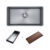 Cuba de embutir em aço inox Maris Quiet MQX 110-82 82x42cm com acessórios