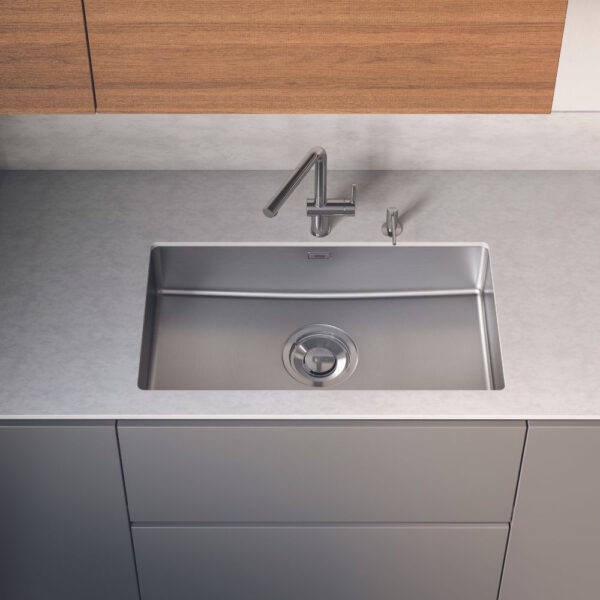 Cuba de embutir em aço inox Maris Quiet MQX 110-82 82x42cm com acessórios