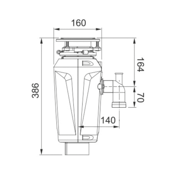 Triturador de Resíduos de Alimentos Franke Slim 125 1 1/4 HP 220V
