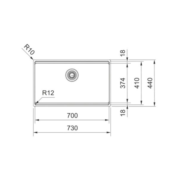 Cuba Box Pro Franke 70x41 BXX PRO 210/110-70 Com Acessórios
