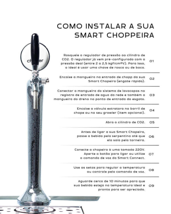 Chopeira Naja Cheffer Smart 2 Torneiras com Lava Copos