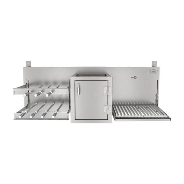Churrasqueira Rotativa com Braseiro e Grelha Automática Scheer I9 TRE 905
